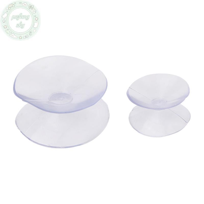PUSKY 20 Chiếc Hai Mặt Nhựa Hút Chân Không Chống Trơn Trượt Trong Suốt Hút Miếng Lót Cho Kính Ô Tô Cửa Sổ Bàn Top Miếng Đệm DIY Giá Đỡ Xà Phòng VN