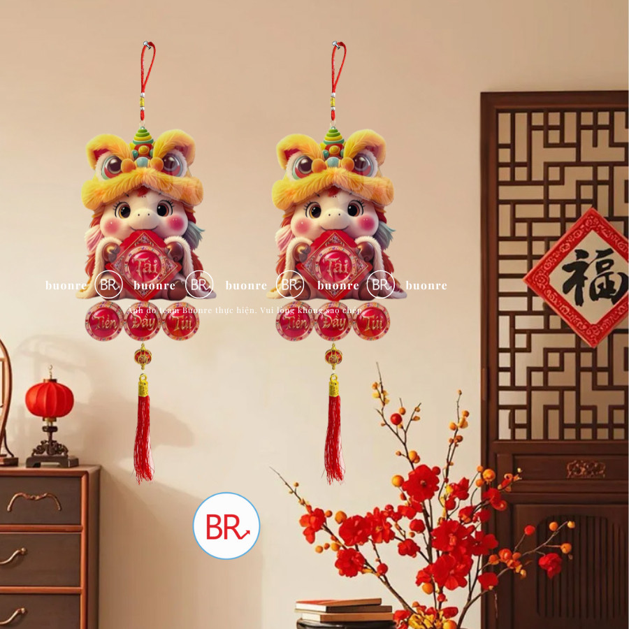 Liễn Treo Trang Trí Tết Ngựa Chibi 6D Cute Chất Liệu Nhựa Mika Decor Trang Trí Tết Bính Ngọ 2026,Nhà Cửa,Quán Ăn ANGI