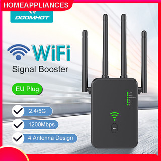 Đơn giản Kích sóng Wifi 4 râu tốc độ cao 300m/1200mpbs  2.4G 300Mbs. Mở rộng vùng phủ sóng, cải thiện tốc độ mạng Wifi