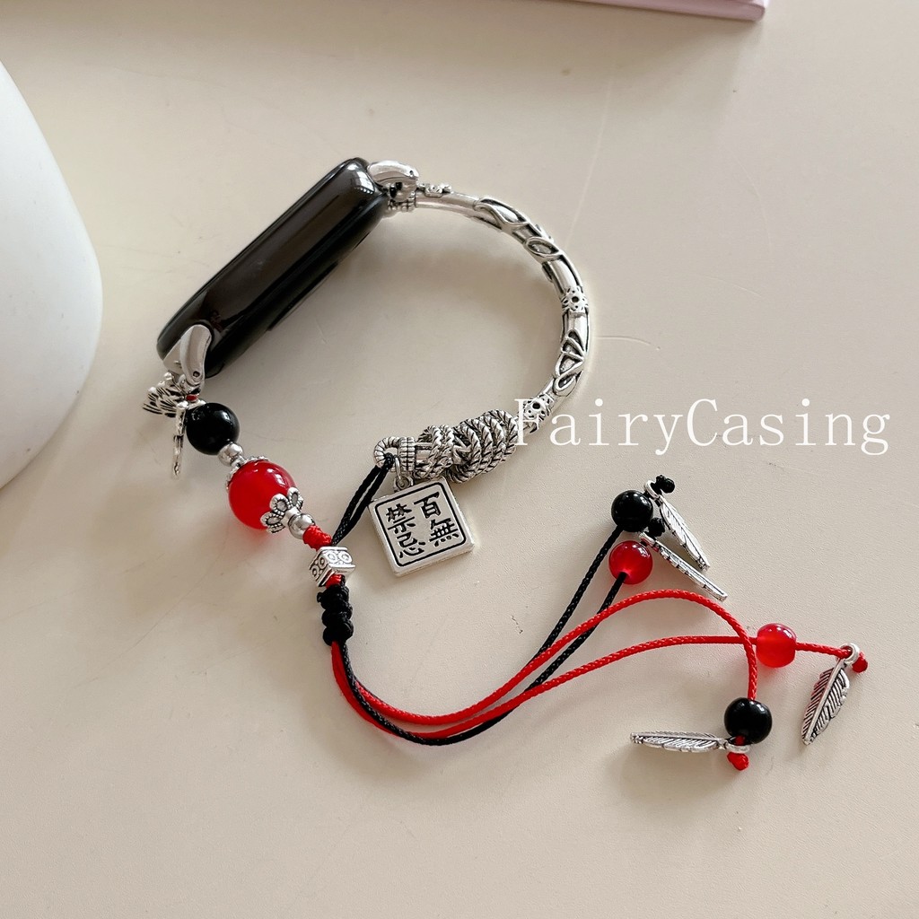 Dây đeo dệt phong cách cổ xưa cho Xiaomi Mi Band 10 9 8 7 6 5 4 3 Dây đeo cổ tay Vòng đeo tay cho Mi Band 8 9 10 Pro Band
