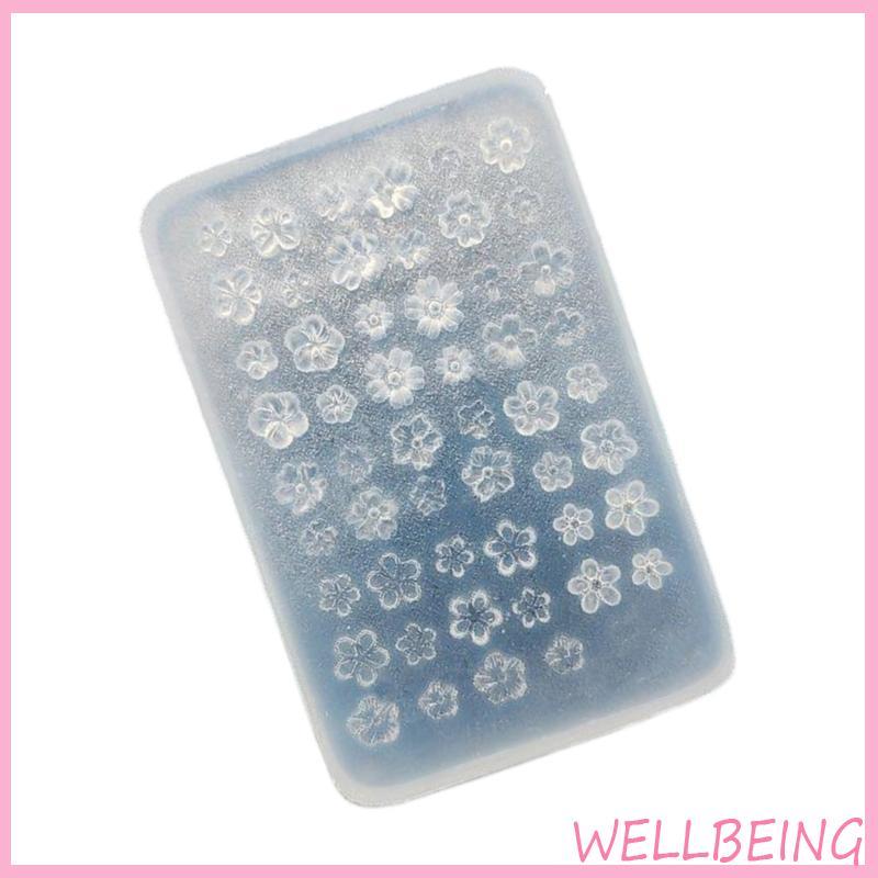 Wellb Khuôn Silicon Trong Suất Hoa Dập Nổi cho Thiết kế Móng Tay Nghệ Thuật