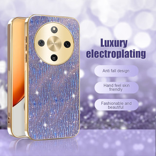 Vỏ Chống Sốc Cho HonorX9d Honor X9d 5G gợn Nước Sang Trọng Mạ Điện Cô Gái Vàng Vỏ Điện Thoại Bảo Vệ Mặt Sau Bìa Cứng