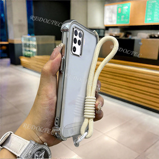 Ốp lưng OPPO A94 Reno 5F 4G Vỏ trong suốt chống sốc có dây buộc 2025 Thiết kế mới Camera Protecion Vỏ điện thoại mềm siêu mỏng OPPO Reno5 F Reno5F