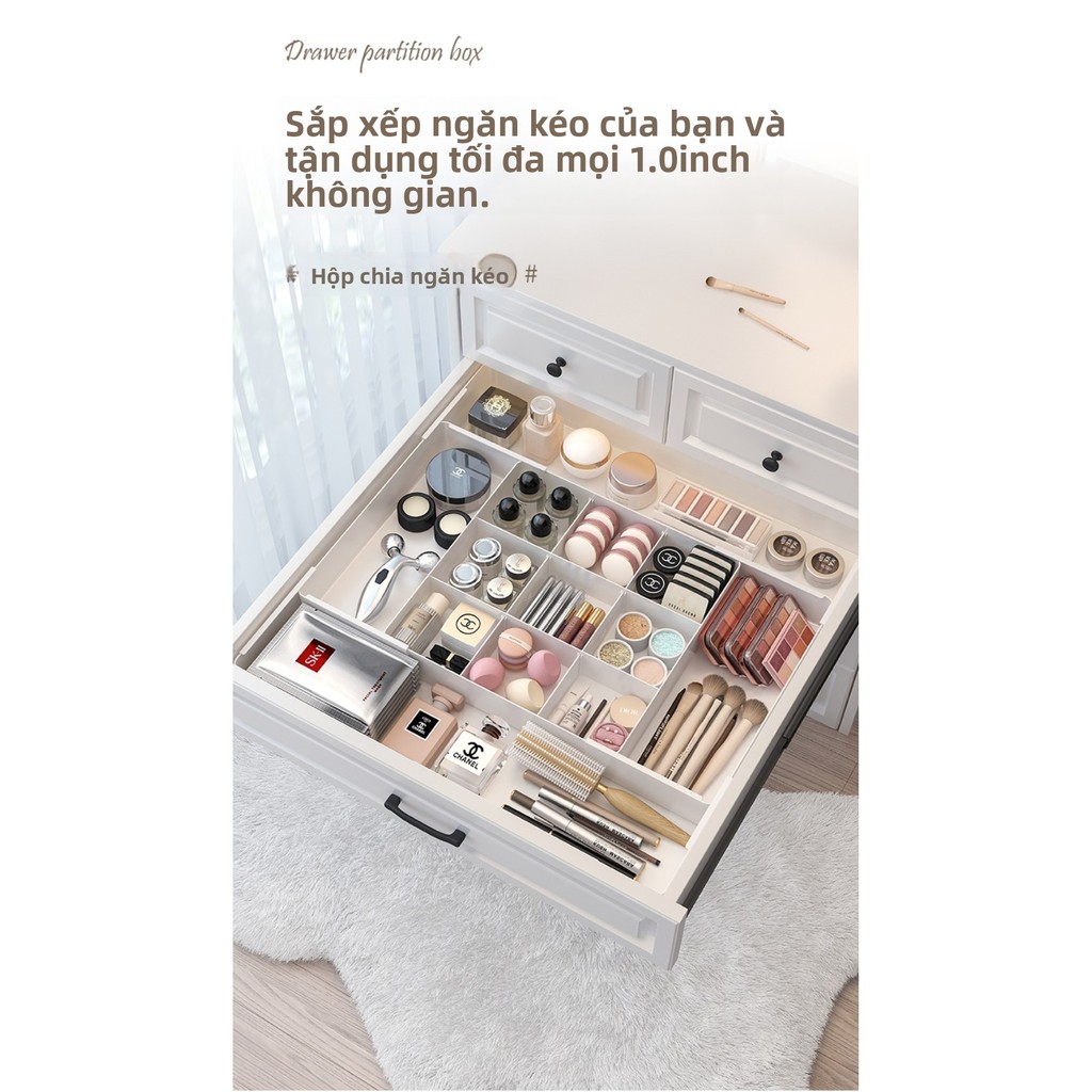 Ngăn kéo đa chức năng có thể thu vào Hộp lưu trữ riêng biệt-cho mỹ phẩm, dụng cụ nhà bếp, đồ dùng văn phòng