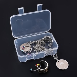 3 / 6 / 9 Hộp đựng đồ trang sức trong suốt bằng nhựa - Đồ nhỏ DIY Chống bụi C có nắp