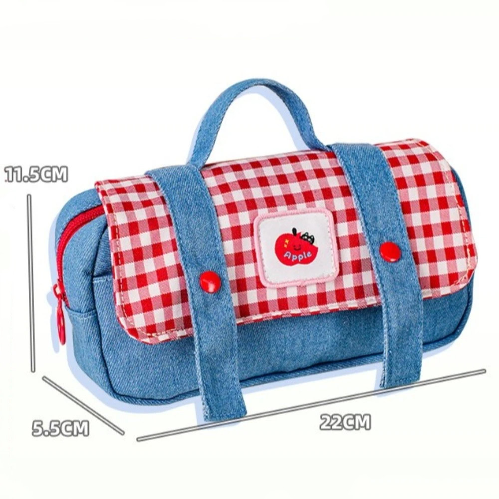Bút Chì GREA, Túi Đựng Bút Chì Dung Tích Lớn Denim, Văn Phòng Phẩm Trường Học Đa Năng Có Thể Gập Lại Kawaii Học Sinh Văn Phòng Phẩm