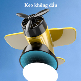 Máy Bay Trang Trí Năng Lượng Mặt Trời - ABS Cao Cấp, Xoay 360° Mượt, Trang Trí Bảng Điều Khiển Xe