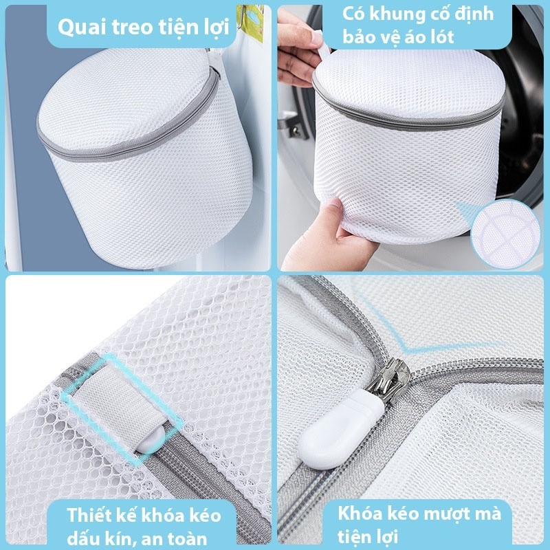 [HCM] Túi giặt đồ máy giặt 3 lớp cao cấp,túi giặt cao cấp vải mịn Túi Lưới Giặt Đựng Quần Áo-FE120