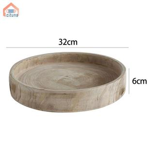 Khay phục vụ bằng gỗ tròn Đĩa phục vụ cho bàn cà phê Khách sạn Ottoman