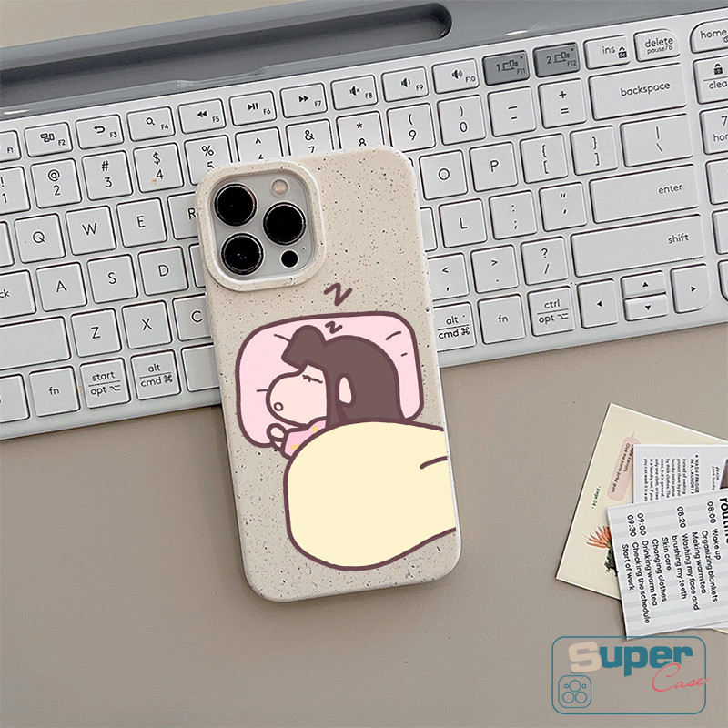 Ốp Lưng Tương Thích Cho IPhone 15 13 17 16 11 14 12 Pro Max XR Air X XS Max 16 8 14 15 6 6s Plus SE 2020 Cặp Đôi Hoạt Hình Dễ Thương Crayon Shin-chan Ai Ngủ Có Thể Phân Hủy Thân Thiện Với Môi Trường