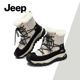 Giày bốt tuyết JEEP dành cho nữ chống lạnh ấm áp dày ngoài trời chống trượt Dụng cụ chống mài mòn