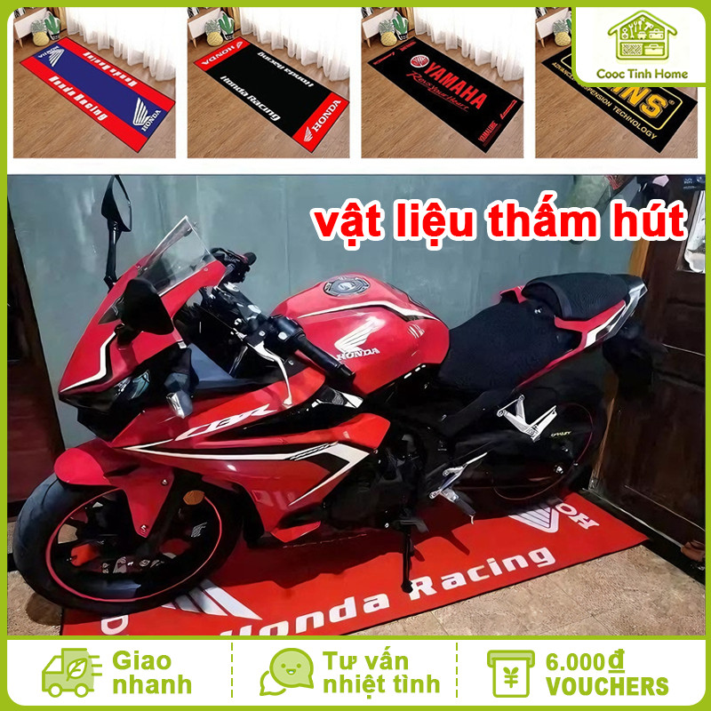 Thảm Chống Trượt Xe Máy 50×160cm – Thảm Trưng Bày Dựng Xe Kiểng, Trang Trí Gara Chống Trơn Tiện Dụng