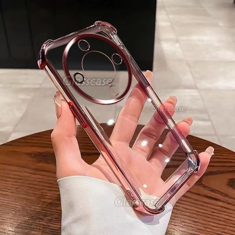 Ốp Điện Thoại Trong Suốt 5G Cặp Đôi Thời Trang Chống Rơi Chống Sốc Bảo Vệ Ống Kính Máy Ảnh Vỏ Mềm Ốp Lưng Cho Honor X9d X9c X9b X9a X9 Smart X9c Smart Honor X9d