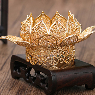 Bông sen tiara bạc vàng, phụ kiện tóc sang trọng cho tiệc sinh nhật và lễ hội