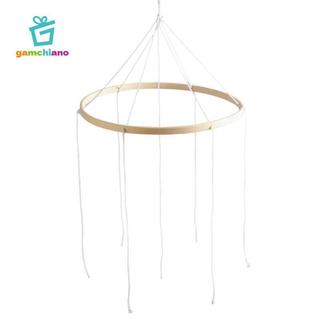 Gamchiano Di Động Khung Tròn Chuông Gió Treo DIY Trang Trí Mầm Non Cho Trẻ Sơ Sinh Đồ Chơi Thủ Công Sáng Tạo Giường Chuông Móc Treo Tre Hoop