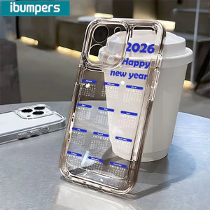 Ốp Điện Thoại Ibumpers Thẩm Mỹ 2026 Lịch Năm Mới Trong Suốt Mềm Cao Cấp Chống Sốc Cho iPhone 11 12 13 14 15 16 17 Pro Max IP 7 8 Plus Iphon X XS XR Xs Max