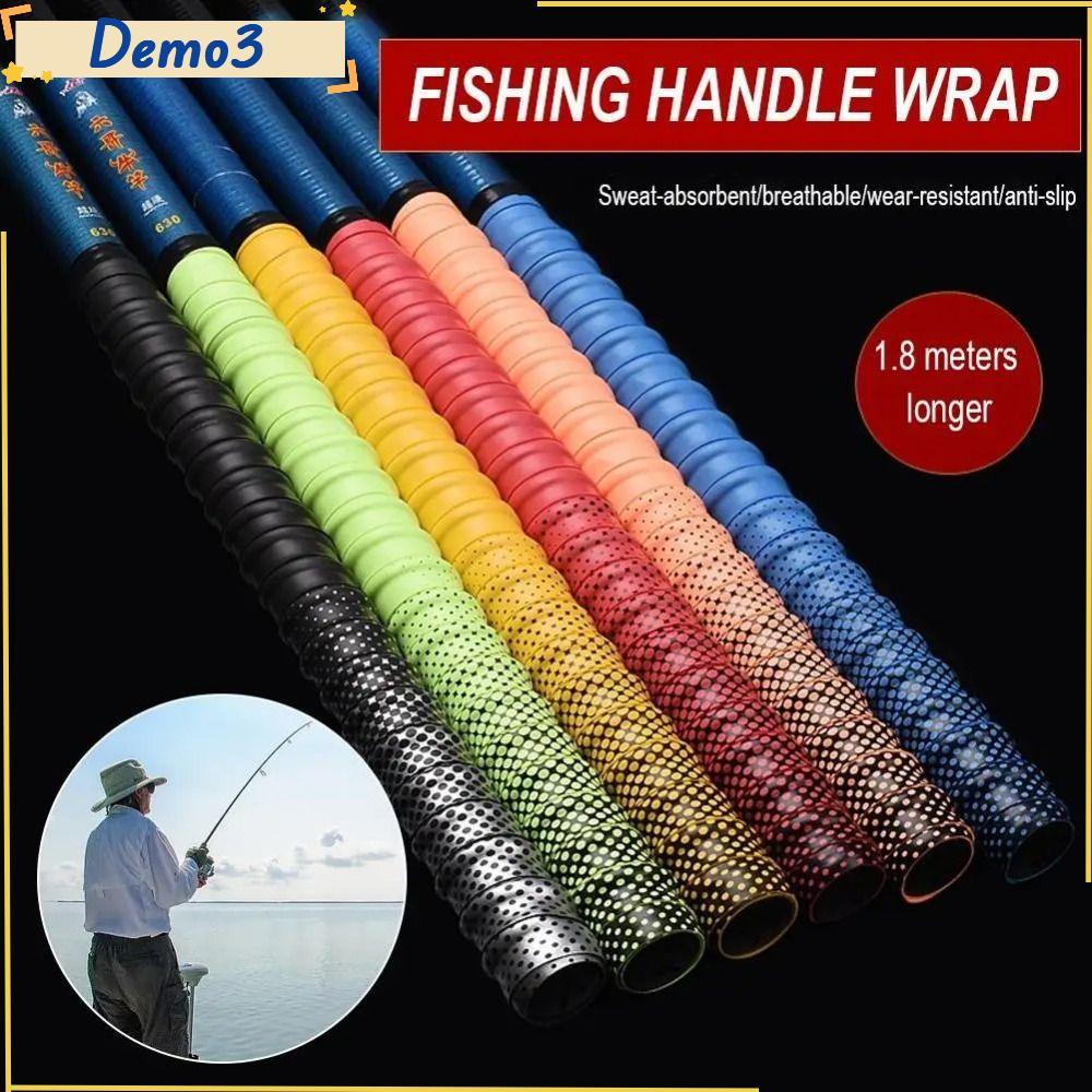 Băng dính cho cần câu và vợt tennis, 180cm, chống mài mòn, đàn hồi tốt, chống trượt, màu sắc bền bỉ
