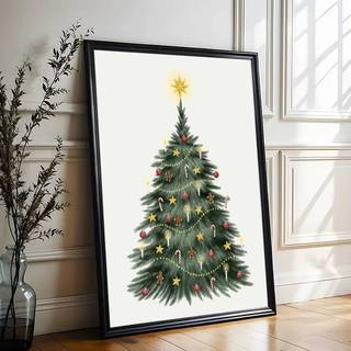 Giáng Sinh Thời Trang Đơn Giản Xanh Tranh HD In Canvas Treo Tường Nghệ Thuật Poster Nhà Phòng Khách Phòng Trang Trí Văn Phòng Tranh