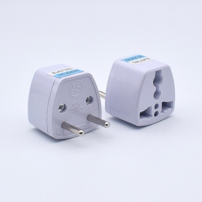 Bộ Chuyển Đổi 3 Chấu Thành 2 Chấu Phích Cắm Tròn, Tiêu chuẩn Châu Âu-FE123