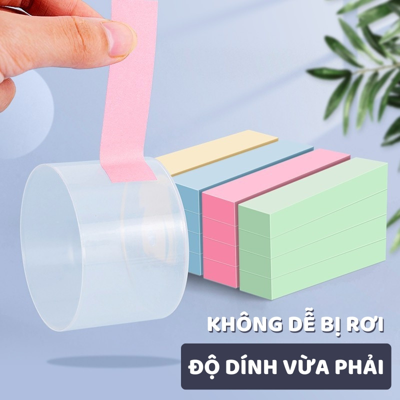 Giấy Ghi Nhớ Dán Được 100 Tờ – Giấy Note Mini Nhiều Màu, Hỗ Trợ Ghi Chú Nhanh Tiện Lợi Cho Văn Phòng