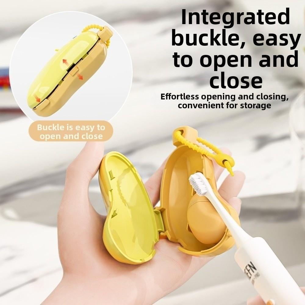 Vỏ bảo vệ bàn chải đánh răng WANYEDI, nắp nhựa di động 2in1 hình quả chuối, chống bụi cho du lịch, leo núi, cắm trại
