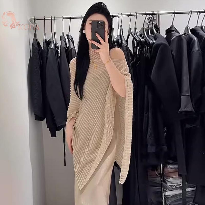 KOPA Mùa Hè Mới Rỗng Dệt Kim Bat Tay Áo Chống Nắng Cho Nữ VN