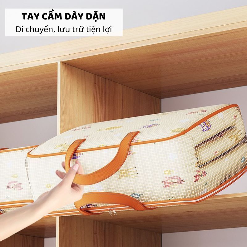 Túi Đựng Quần Áo, Chăn Mền Cỡ Lớn ENODA HOME, Túi Nhựa PVC Chống Thấm Bảo Quản Gối Chăn Bông TUIPVC001