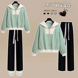 sét bộ quần dây bản to đen+ mix áo SWT dài tay mùa đông phong cách -thuba