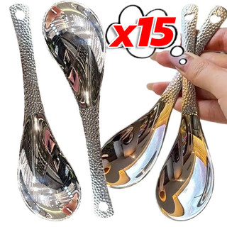 5 / 10 / 15 Chiếc Thìa Búa Thép Không Gỉ Dày - Muỗng Chống Trơn Trượt Cổ Điển Bộ Đồ Ăn Nhà Bếp