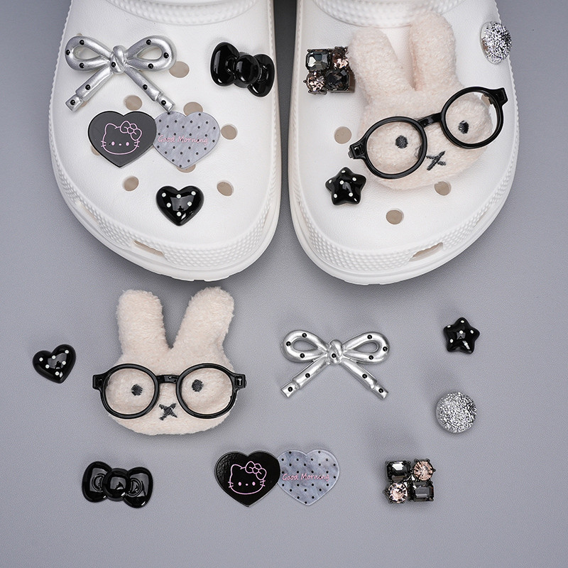 Phụ Kiện Dễ Thương Thỏ Nơ Miffy Trang Trí Giày Crocs, Hoa Có Thể Tháo Rời, Thích Hợp Cho Lỗ Busch Zhibixing ins