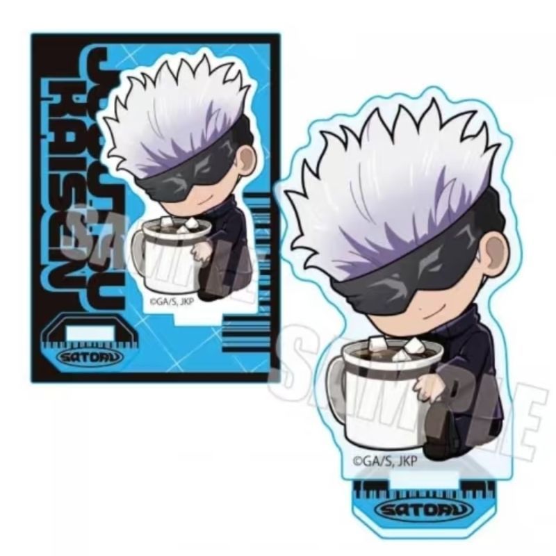 Jujutsu Kaisen Mini Acrylic Đứng Dễ Thương Chibi Hình Trang Trí Bàn Làm Việc Quà Tặng Anime