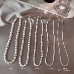 Vòng cổ ngọc trai kiểu Pháp cổ điển phù hợp với mọi phong cách phù hợp cho nữ, thiết kế đơn giản phù hợp với đồ trang trí chuỗi xương đòn tinh tế, đó là lựa chọn lý tưởng để làm quà tặng.