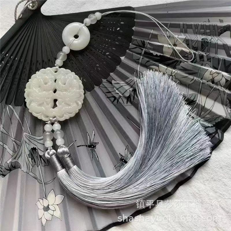 Mặt Dây Chuyền Đôi Giả Ngọc Tinh Tế, Phù Hợp Với Trang Phục Cổ Hanfu