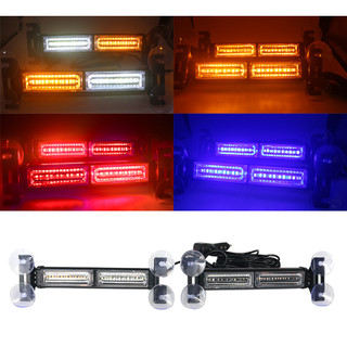 Cốc hút 2 trong 1 Đèn nhấp nháy Kính cảnh báo phía trước & phía sau Dải trang trí LED với nhiều chế độ Phụ tùng nhôm