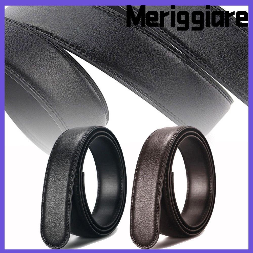 Thắt lưng da MERIGGIARE, Thay thế chiều rộng 3,5cm Không có đai khóa, Plus Size Craft DIY Dây khóa tự động Body