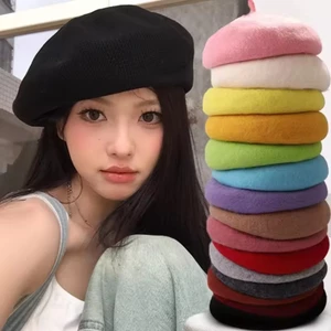 Mũ nồi len ấm áp phong cách Pháp cổ điển dành cho nữ, phù hợp mùa thu đông