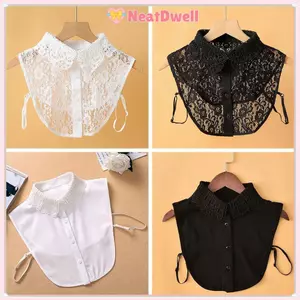 Cổ giả tháo rời Neatdwell, khăn choàng ren trang trí cho áo sơ mi nữ và bé gái, DIY ren cổ giả