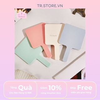 Gương Cầm Tay GECOMO (HD) - Gương Trang Điểm Thủy Tinh, Soi Rõ Không Biến Dạng, Tiện Lợi Mang Đi