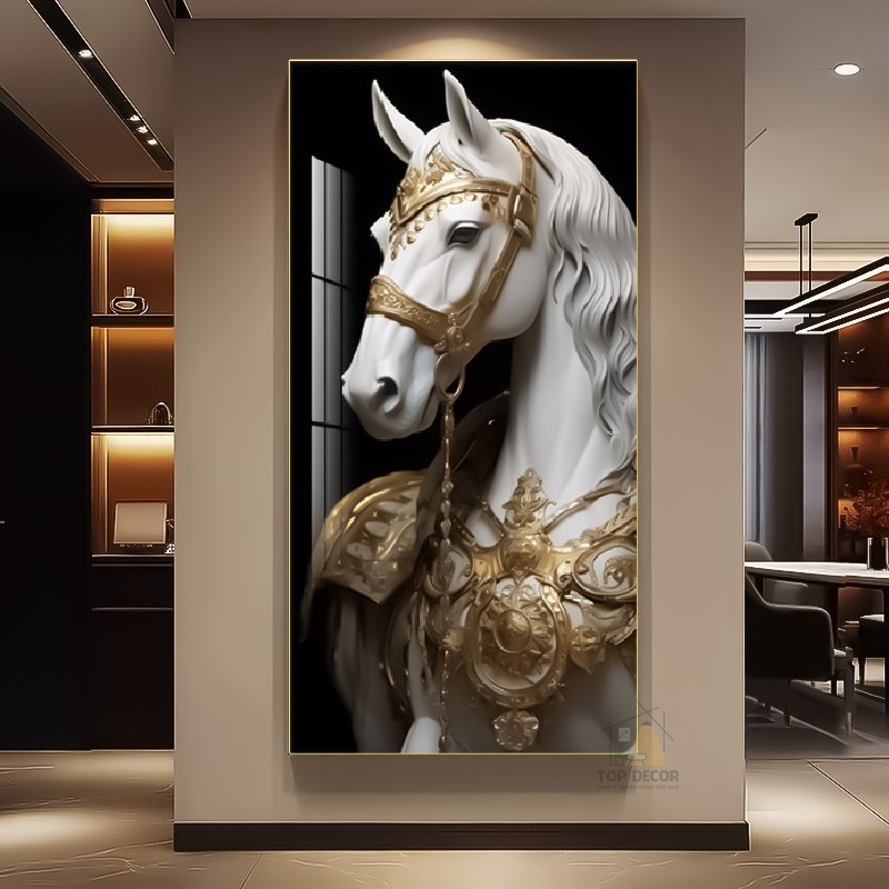 Tranh Treo Decor "Ngựa Nghệ Thuât" Tranh Decor - Tranh Treo Phòng khách, Tranh Treo phòng ngủ, Tranh tráng gương cao cấp