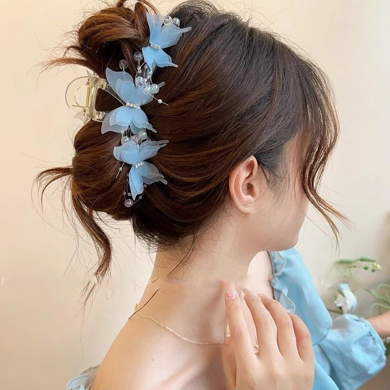 Ba Bướm Lớn Vuốt Tóc Cá Mập Kẹp Tóc Phụ Kiện Tóc Cho Nữ
