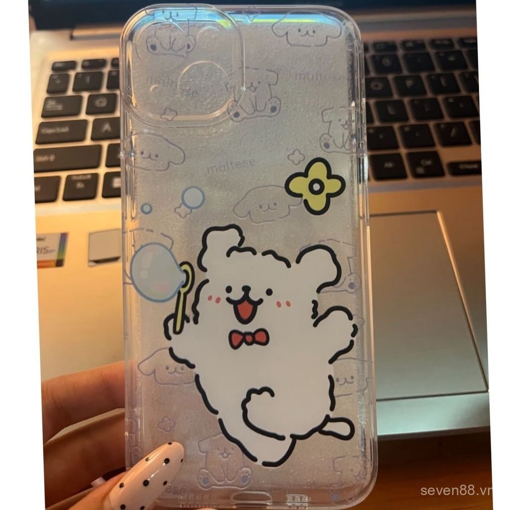 Ốp Điện Thoại Thích Hợp Cho iPhone 7 8 X XS XR XSMAX 11 12 13 14 15 16 17 Pro max Plus Air Side Baekhyun Cùng Phong Cách Thổi Bong Bóng Gấu Chống Sốc Vỏ Bảo Vệ Bao Gồm Tất Cả SE3V