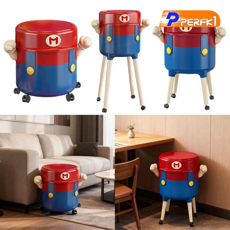 Thùng Rác Thùng Rác Và Bánh Xe Hộp Đựng Rác Trang Trí Thùng Chứa Có Nắp Thùng Rác Cho RV Văn Phòng Tại Nhà Vanity