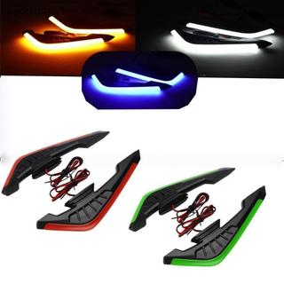 [sportoutdoor] 2 Chiếc Gió Cố Định Có Đèn LED Dính Trang Trí Miếng Dán Xe Máy Mặt Trước Cánh Gió Winglets Bộ Cánh Khí Động Học Cánh [out]