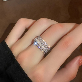 Shining Zircon Mở Nhẫn Nữ Cao Cấp Tính Khí Thời Trang Nhẫn Đồng Giá Rẻ Trang Sức Sang Trọng