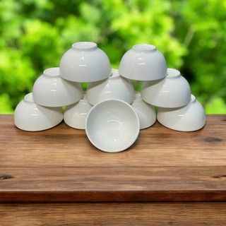 Set 20 Chén Set 10 Chén dày Bát Ăn Cơm Sứ Trắng Trơn hàng dày 11cm [BẢO HÀNH BỂ/VỠ]