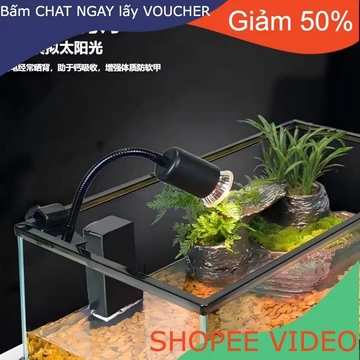 (Ship2tuan) Đèn lưng rùa Đèn sưởi ấm Đèn sưởi ấm UVA thú cưng Đèn kẹp hình trụ rùa Đèn thú cưng Đèn bổ sung canxi Đèn s