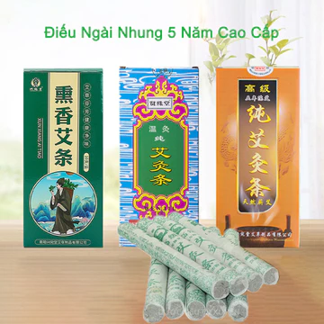 Hôp 10 điếu ngải nhung cao cấp sử dụng trong châm cứu- Ngải cứu nhung 5 năm nguyên chất - PAPE8