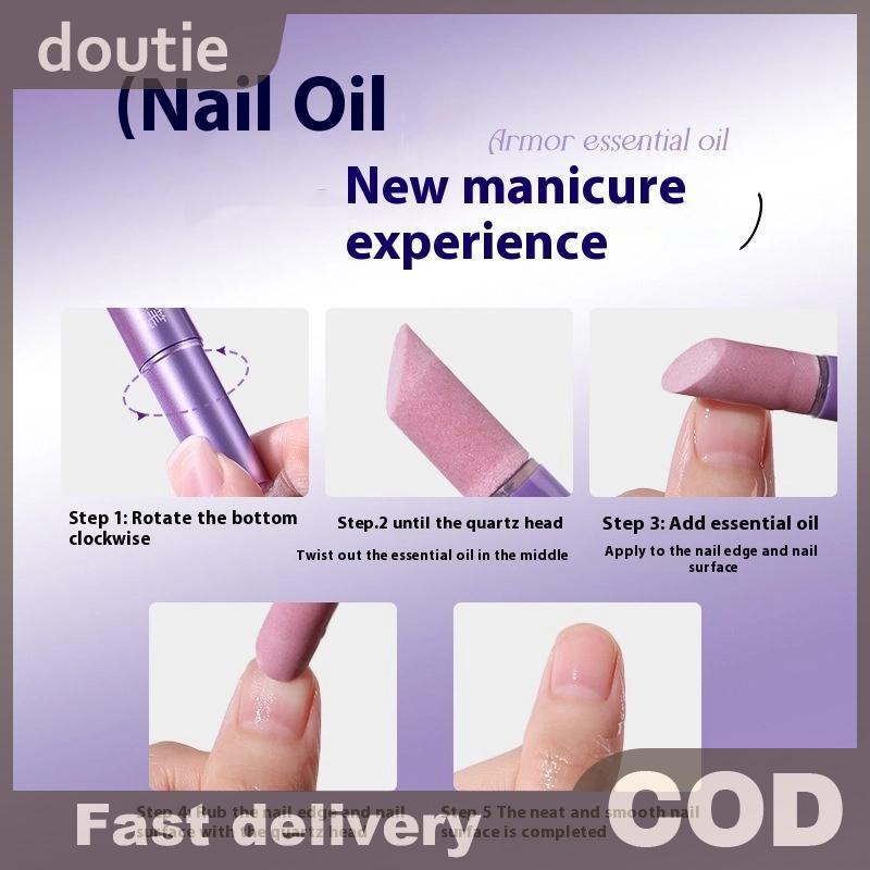 Doutie 3In1 Gốm Nail Cuticle Oil Brighten Dưỡng Ẩm Nail Cuticle Remover Pen Ngăn ngừa hư tổn móng tay Dụng cụ chăm sóc móng tay VN
