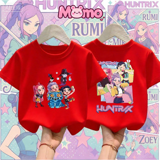 KPop Demon Hunters Huntrix Rujinu Cổ Tròn Unisex Áo Thun Trẻ Em Top