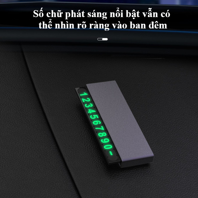 Bảng Số Điện Thoại Ô Tô Cao Cấp - Vật liệu hợp kim nhôm cao cấp, Thiết Kế Mỏng Tinh Tế, Chịu Nhiệt Tốt